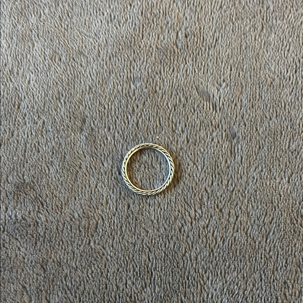 David Yurman Classic Cable Silver Ring - Size 7 - 100% Authentic